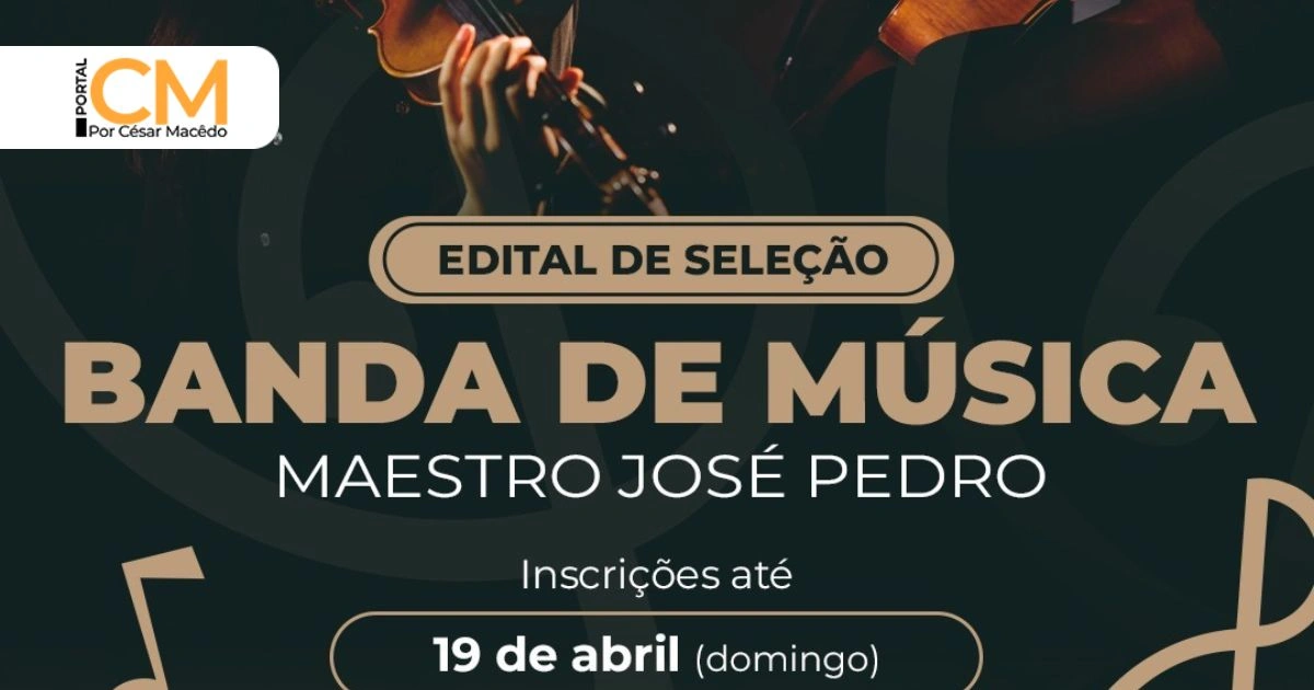 Prefeitura de Sobral abre inscrições para o programa Bolsa-Músico da Banda Maestro José Pedro