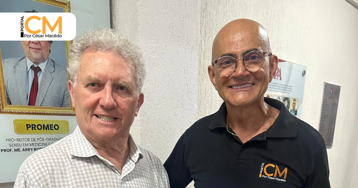 Dr. Oscar Rodrigues recebe a nova edição da Revista César Macedo Acontece